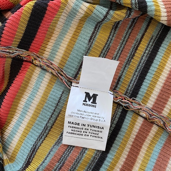 M Missoni multicolored classic ribbed V-neck sweater/cardigan - Picture 9 of 9